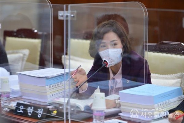 오현정 시의원이 지난 4일 시민의 건강관련 예산을 가장 우선시해야 한다고 발언을 하고 있다. / 서울시의회